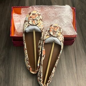 LIKE NEW TORY BURCH Minnie Travel Printed Tumbled Leather Reverie (sz 6.5)!!